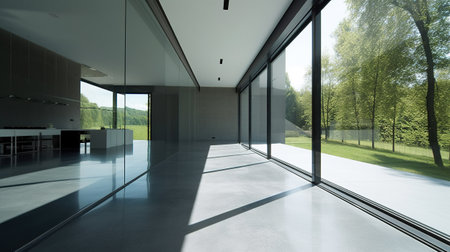 Contemporary minimalist empty interiorの素材