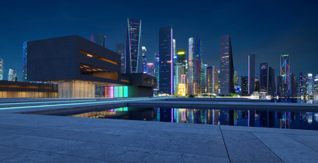 Modern office buildings exterior. 3d renderingの写真素材