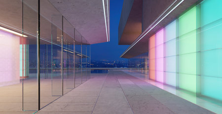 Modern office buildings exterior. 3d renderingの写真素材