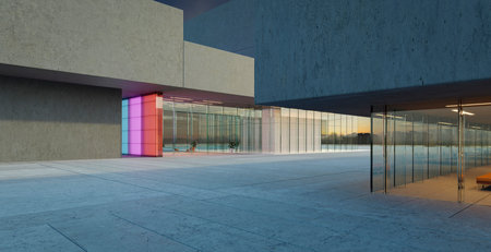 Modern office buildings exterior. 3d renderingの写真素材