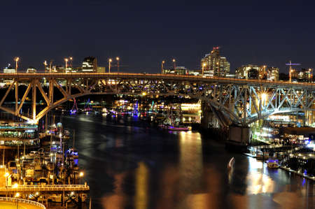 Night View of Granville Bridgeの写真素材