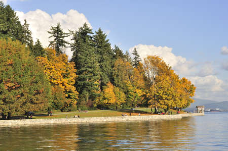 Stanley park in the autumnの写真素材