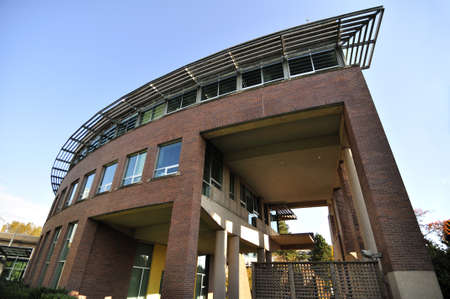 artistic building against the blue skyのeditorial素材