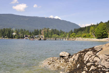 Inlet in Port Moody cityの写真素材