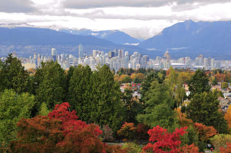Vancouver city view in an autumnのeditorial素材