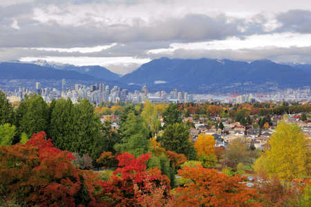 Vancouver city view in an autumnの写真素材