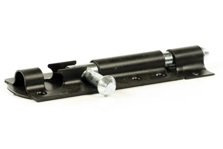 security door bolt isolated on a white backgroundの写真素材