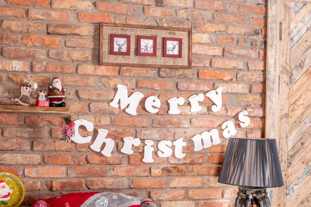 Background inscription merry christmasの写真素材