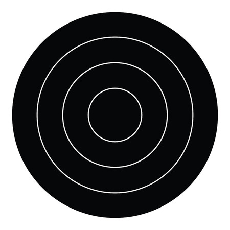 A black and white silhouette of a targetのイラスト素材