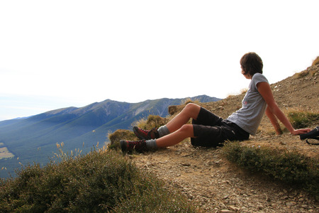 Hiking in the South Island, New Zealandの写真素材