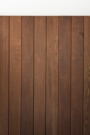 Cedar wood on an interior wallの写真素材