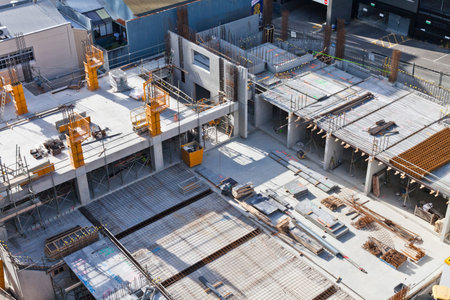 Construction site in Auckland city, New Zealand