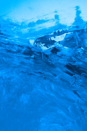 Textured blue winter painting canvas wallpaper backgroundの写真素材