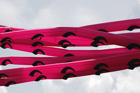 DIEPPE, CANADA - AUGUST 14, 2011 - Tube-shaped tentacles at the 2011 Dieppe Kite International on...