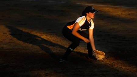 SHERBROOKE, CANADA - August 5: Manitoba's Makensy Payne is spotlighted by the setting sun in women's...