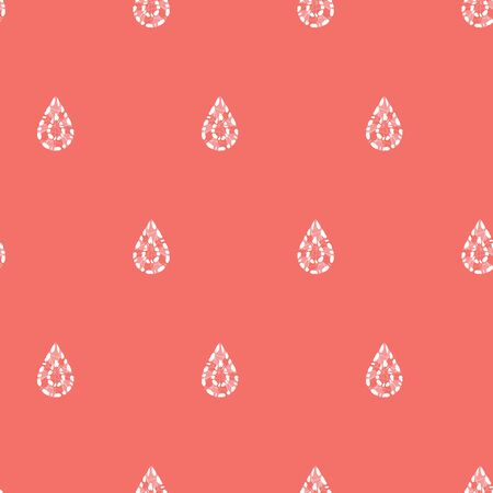 Vector red  simple teardrop polka dot seamless pattern.のイラスト素材