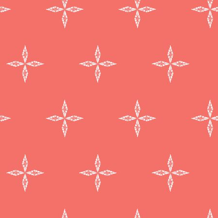 Vector red shibori simple abstract cross seamless pattern. Suitable for textile, gift wrap and wallpaper. Surface pattern design.のイラスト素材