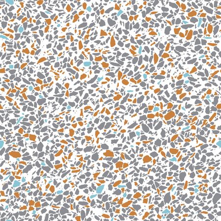 white and grey colourful terrazzo mosaic texture seamless background. Surface pattern design.のイラスト素材