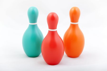 Skittles on a white backgroundの写真素材