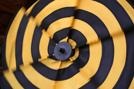 A pinwheel in motion.