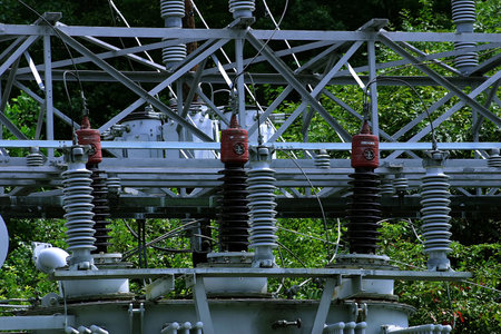 Step down transformers used to lower voltage.