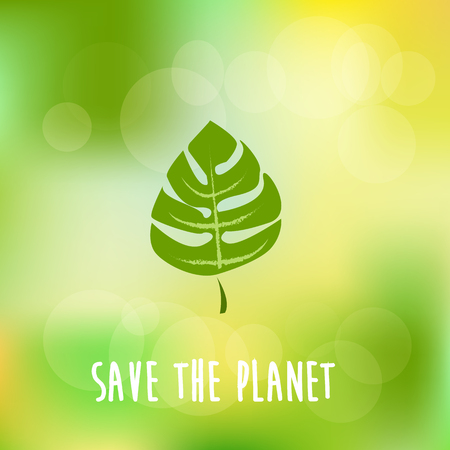 Vector Illustration EPS 10, hand drawn green leaf pattern for environment dayのイラスト素材