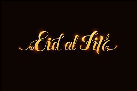 EPS 10. Eid al Fitr greeting card vector Illustration. Template for budge, banner, icon, logotype, invitation etc.のイラスト素材