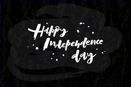 EPS 10. Happy independence day vector Illustration. Template for budge, banner, icon, logotype, invitation, poster etc.のイラスト素材