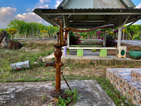 Antique Water Pump In Thailand.の写真素材