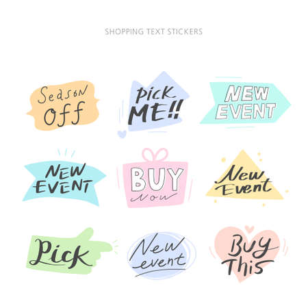 hand drawn style for concept design. Doodle illustration. Vector template for decoration.shopping conceptのイラスト素材