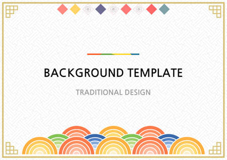 Korean traditional background template designのイラスト素材