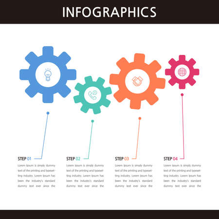 Presentation business infographics template. Vector illustration.のイラスト素材