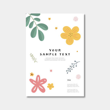 Beautiful spring flower brochure template.のイラスト素材