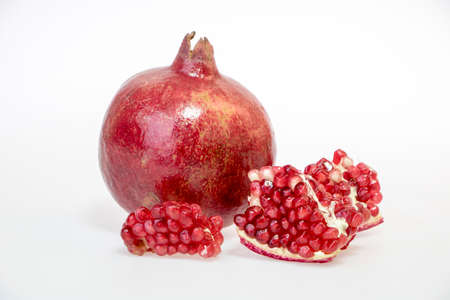 fresh and delicious fruit isolated on white backgroundの写真素材