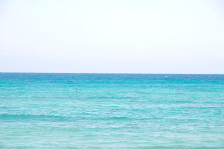 beautiful blue ocean  in  Jeju Island, Koreaの写真素材