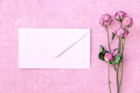 Beautiful dryflower on the boardの写真素材