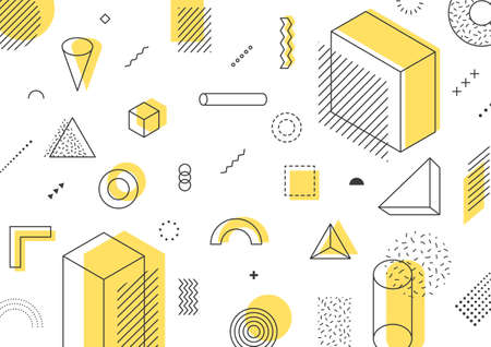 Geometrical Patterns for WebDesign. Illustration.のイラスト素材