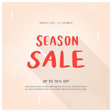 Shopping Event typography Illustration.のイラスト素材