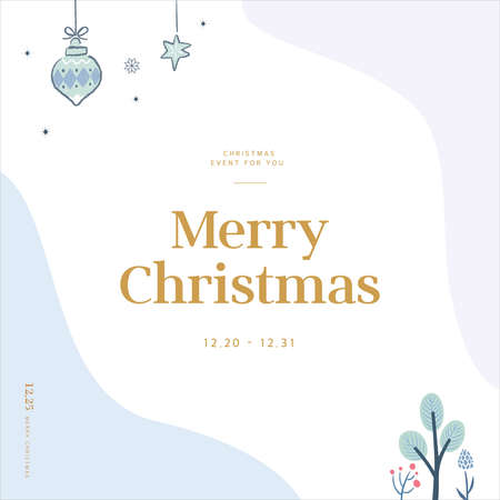 Christmas banner with emotional feeling. illustration.のイラスト素材