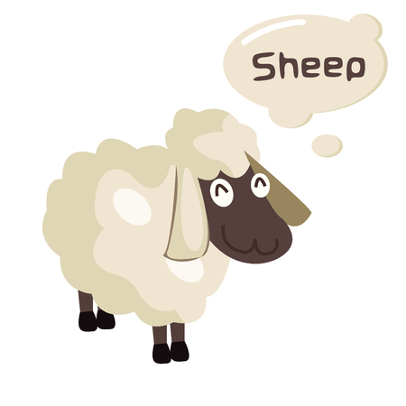 Sheep cute cartoon design.のイラスト素材