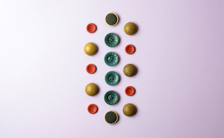A simple arrangement of buttons for designの写真素材