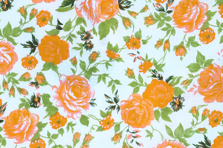 vintage style of tapestry flowers fabric pattern background