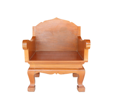 Chair Wood, Isolated with clipping pathの写真素材
