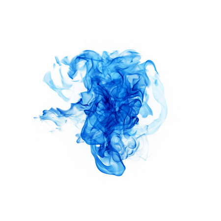 blue flames isolated on white backgroundの写真素材