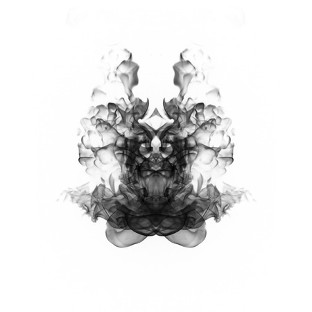 black smoke on a white backgroundの写真素材