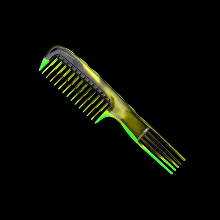 Comb isolated on black background