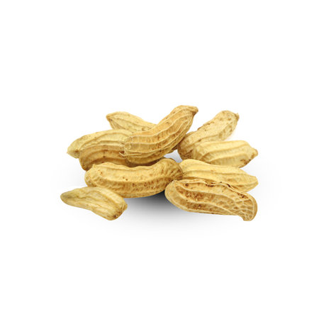 peanuts isolated on white background