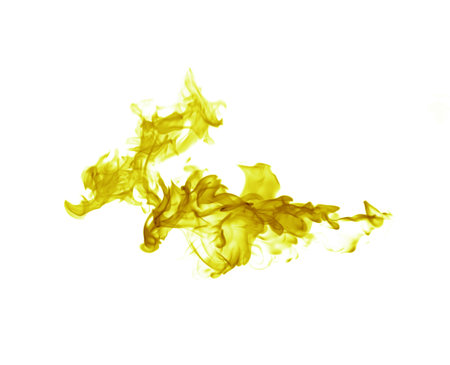 Fire flames on white background