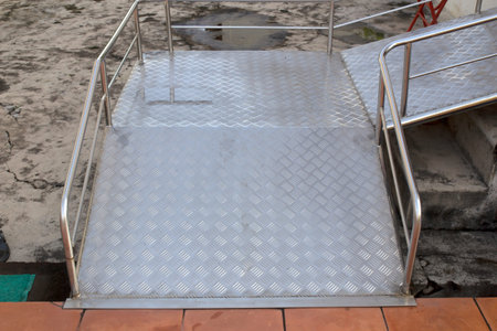 Aluminum Diamond Plate Wheelchair Ramp.