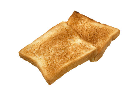 Two sliced Toast Bread slices isolated on white